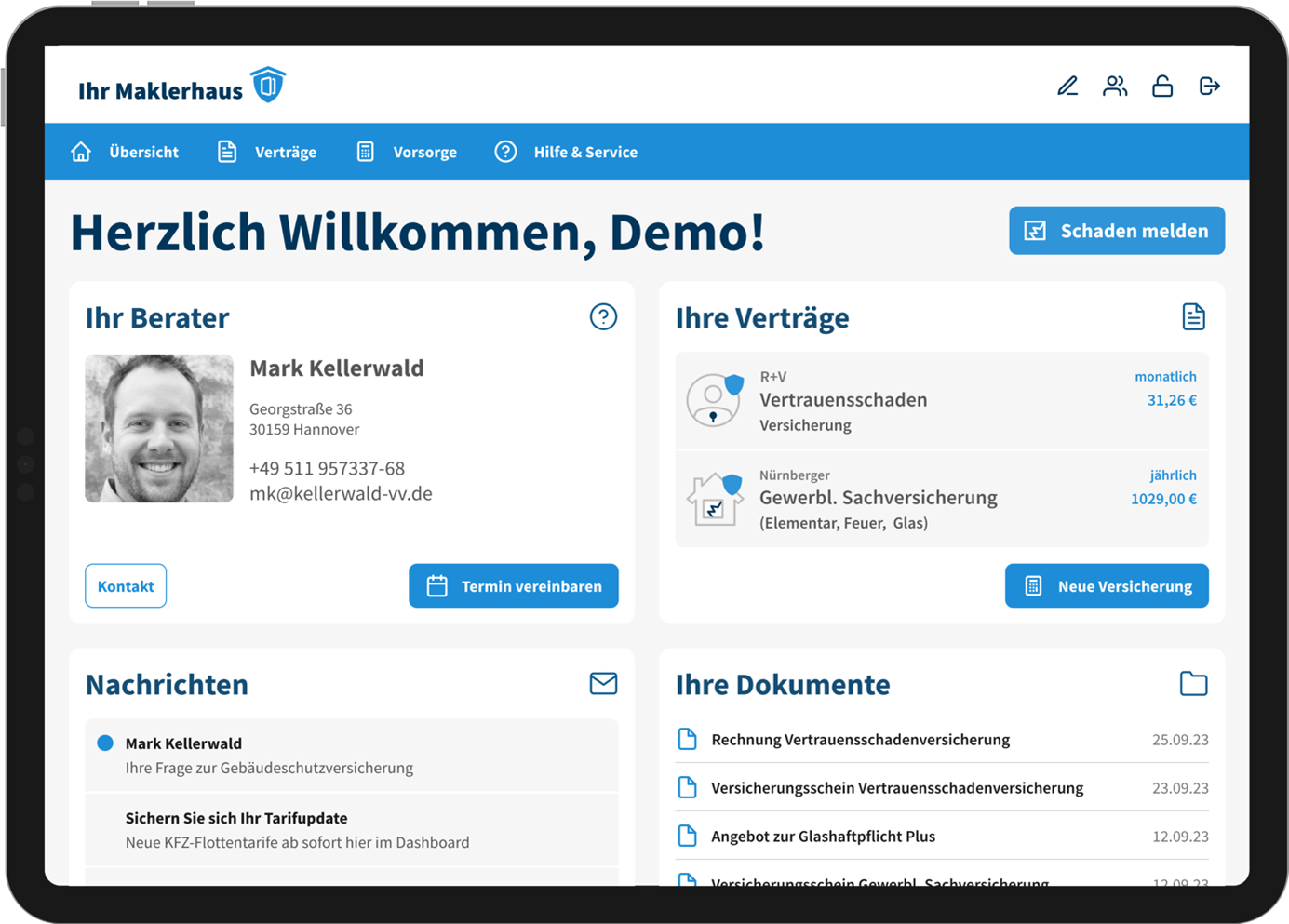 claimbird GmbH bietet Self-Service Kundenportal für digitalen 360°  Maklerservice